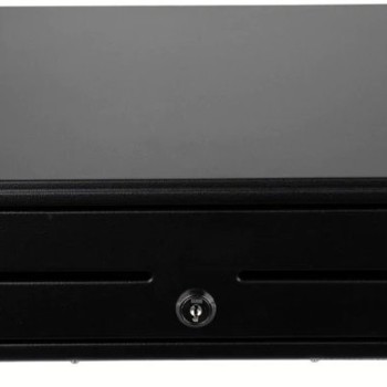 Cajón de Dinero TechZone Negro con 5 Compartimientos para Billetes y 8 para Monedas Modelo TZBE5B8M100