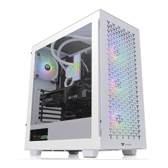 Gabinete Gamer Thermaltake V350 TG ARGB Air Snow - Media Torre - ATX/Micro ATX/Mini-ITX - 3x Ventiladores - Panel Lateral - CA-1S3-00M6WN-03