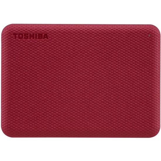 Disco Duro Externo Toshiba Canvio Advance - 2TB - USB 3.0 - Windows/Mac - Rojo - HDTCA20XR3AA