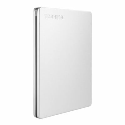 Disco Duro Externo Toshiba Canvio Slim - 1TB - USB 3.0 - Plata - HDTD310XS3DA
