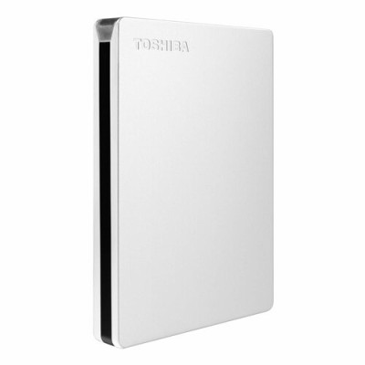 Disco Duro Externo Toshiba Canvio Slim - 2TB - USB 3.0 - Plata - HDTD320XS3EA