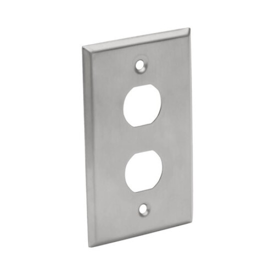 Placa Frontal Tripp Lite N206-FP02-IND - Acero Inoxidable - 2 Puertos - Plata - N206-FP02-IND