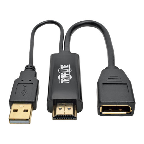 Adaptador Tripp Lite HDMI a DisplayPort con USB Modelo P130-06N-DP-V2