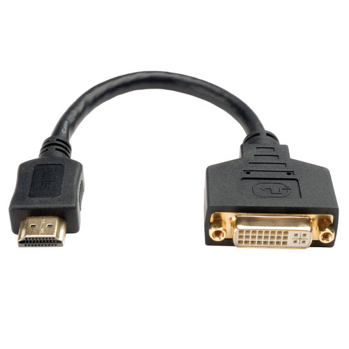 Adaptador Tripp Lite DVI-D a HDMI 20 cm Negro P132-08N