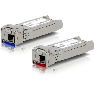 Transceptor Ubiquiti Ufiber UF-SM-10G-S - 1 LC - 10G - SFP+ - Hasta 10km - Monomodo - Paquete de 2 Piezas - UF-SM-10G-S