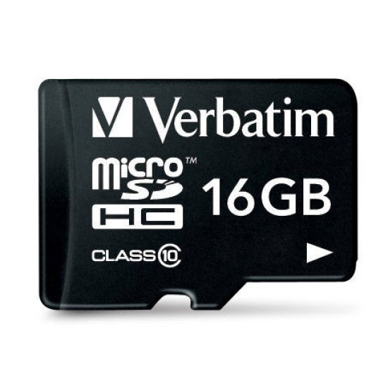Memoria MicroSDHC Verbatim - 16GB - Clase 10 - UHS-I - C/Adaptador - VB44082