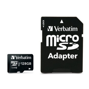 Memoria MicroSDXC Verbatim Premium - 128GB - Clase 10 - UHS-1 - C/Adaptador - 44085