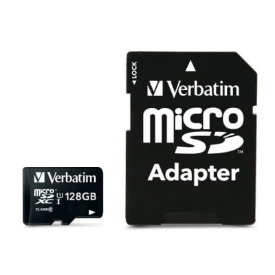 Memoria MicroSDXC Verbatim Premium - 128GB - Clase 10 - UHS-1 - C/Adaptador - 44085