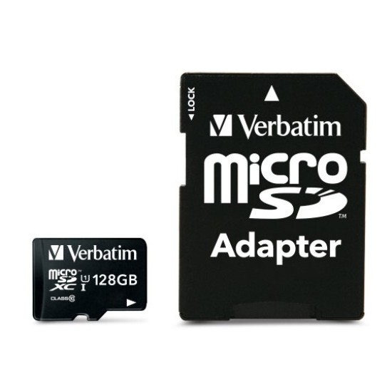 Memoria MicroSDXC Verbatim Premium - 128GB - Clase 10 - UHS-1 - C/Adaptador - 44085