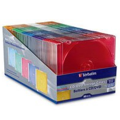 Caja para CD/DVD Verbatim - Varios Colores - Paquete de 50 Piezas - 94178