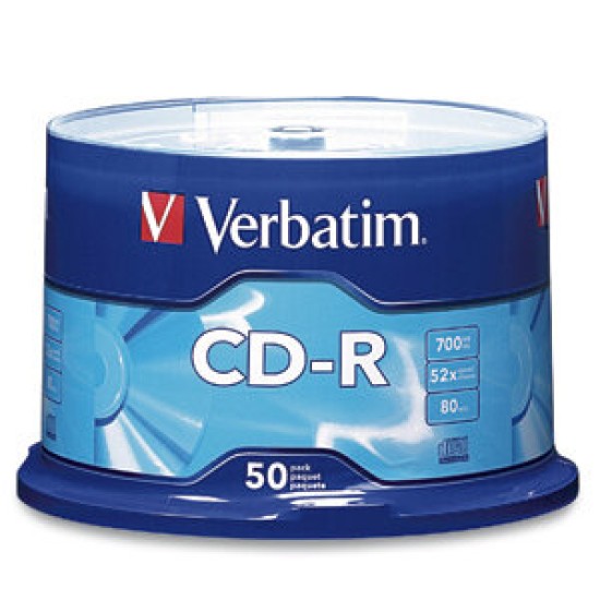 CD-R Verbatim - 52X - 700MB - Paquete de 50 Piezas - 94691