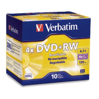 DVD+RW Verbatim DataLifePlus - 4X - 4.7GB - Paquete de 10 Piezas - 94839