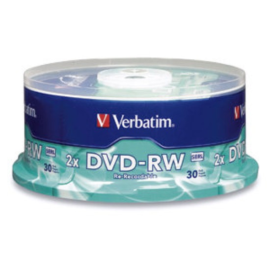 DVD-RW Verbatim - 4X - 4.7GB - Paquete de 30 Piezas - 95179