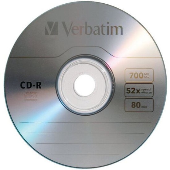 CD-R Verbatim - 52X - 700MB - Paquete de 50 Piezas - 96298