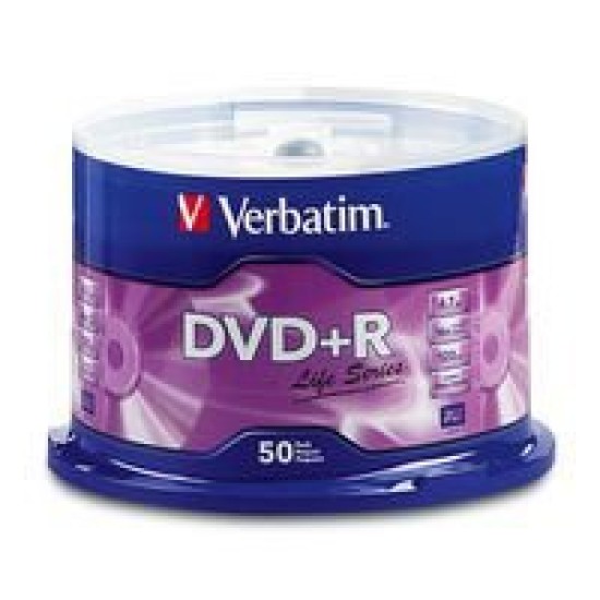 DVD+R Verbatim - 16X - 4.7GB - Paquete de 50 Piezas - 97174
