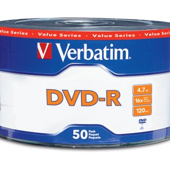 DVD-R Verbatim 16X 4.7GB Paquete de 50 Piezas Modelo 97493