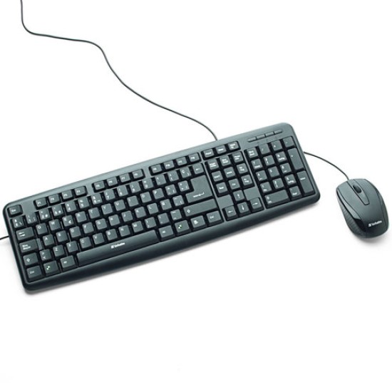 Teclado y Mouse Verbatim 98111 - Alámbricos - USB - Negro - 98111