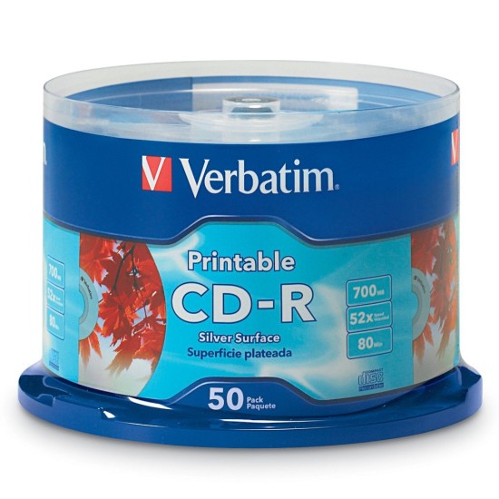 CD-R Verbatim - 52X - 700MB - Paquete de 50 Piezas - 95005