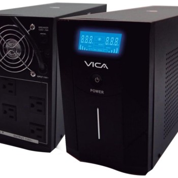 UPS VICA S3000 3000VA/1800W con 8 Contactos, LCD y AVR - Protección de Energía para Equipos