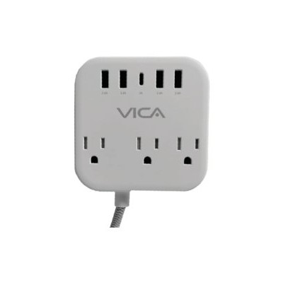 Supresor de Picos VICA SUPVIC050 - 3 Contactos - USB-A - USB-C - SUPVIC050