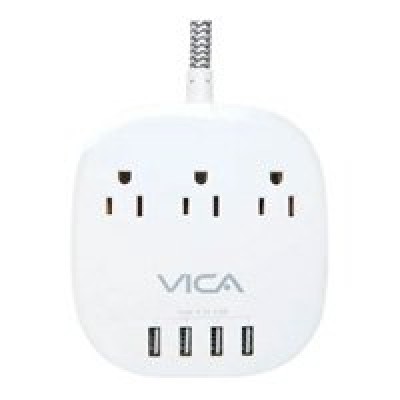 Supresor de Picos VICA EX 7P - 3 Contactos - 4 USB - VICAEX 7P