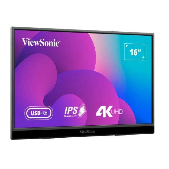 Monitor ViewSonic VX1655-4K - 15.6" - 4K UHD - Mini HDMI - USB-C - Altavoces incorporados - VX1655-4K