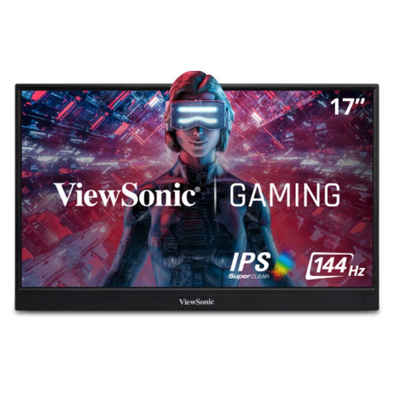 Monitor Gamer Portátil Viewsonic VX1755 - 17" - Full HD - 144Hz - Mini HDMI - USB - Altavoces - Gris - VX1755