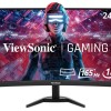Monitor Gamer ViewSonic VX2418C - 24" - Full HD - 165Hz - HDMI - DisplayPort - Altavoces - Curvo - VX2418C