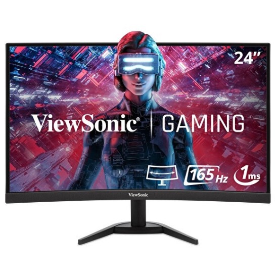 Monitor Gamer ViewSonic VX2418C - 24" - Full HD - 165Hz - HDMI - DisplayPort - Altavoces - Curvo - VX2418C