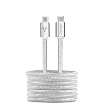 Cable USB C Vorago CAB-124 - 1 Metro - Carga Rápida - Blanco - CAB-124 WH