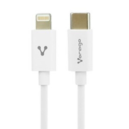 Cable Vorago CAB-125 - Lightning a USB-C - 1m - Blanco - CAB-125