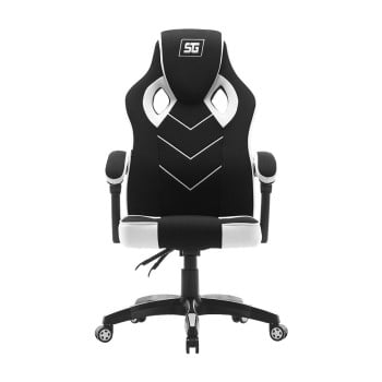 Silla Gamer Vorago Start The Game - Soporta 120 kg - Negro con Blanco - CGC301-WH