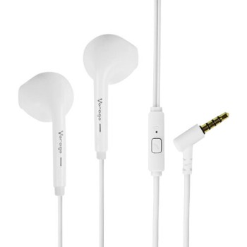 Auriculares Vorago EP-201-V2 - Alámbricos - 3.5mm - Micrófono - 1.20 Mts - Blanco - EP-201-V2-WH