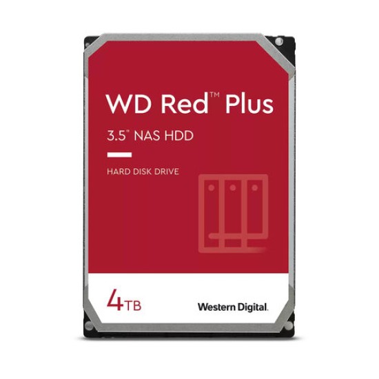 Disco Duro Western Digital Red Plus - 3.5" - 4TB - SATA - para NAS - WD40EFPX