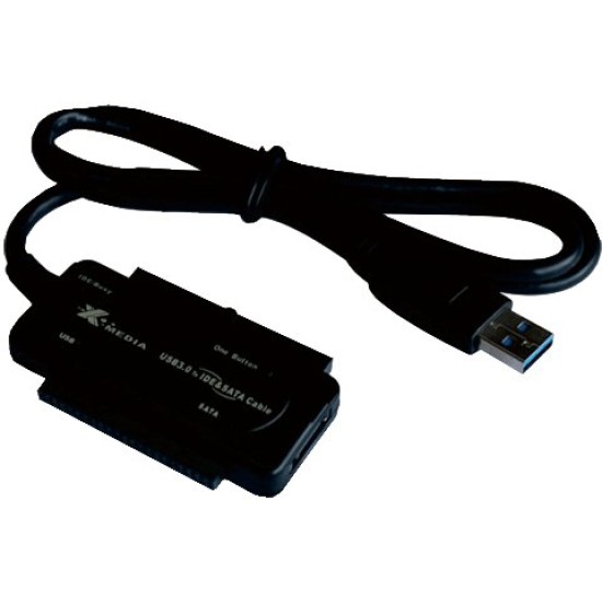 Adaptador SATA X-Media XM-UB3235S - USB 3.0 a SATA 2.5 / 3.5 / 5.25 - XM-UB3235S