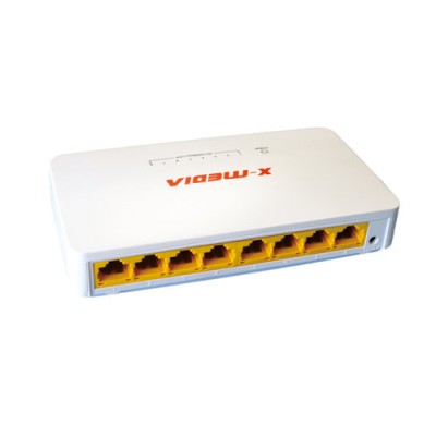 Switch X-Media XM-SW1008D - 8 Puertos - Fast Ethernet - Blanco - XM-SW1008D