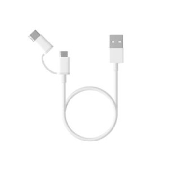 Cable Xiaomi Mi 2 In 1 - USB-A a Micro USB/USB-C - Blanco - 15303