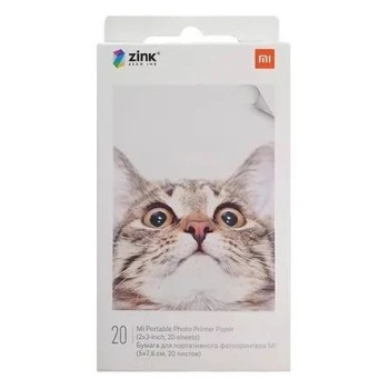 Papel Fotográfico Xiaomi - 3" - 20 Hojas - Para Impresora Mi Portable Photo Printer - 26658