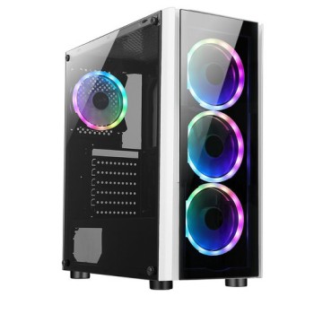 Gabinete Gamer XZeal XZ110-1 - Media Torre - ATX/Micro ATX/Mini ITX - 3x Ventiladores - Panel Lateral - Blanco - XZCGB12W