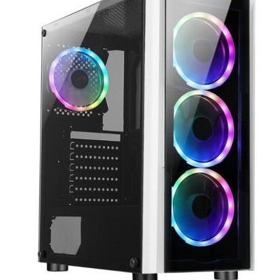 Gabinete Gamer XZeal XZ110-1 - Media Torre - ATX/Micro ATX/Mini ITX - 3x Ventiladores - Panel Lateral - Blanco - XZCGB12W