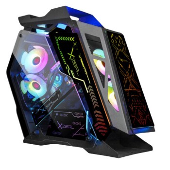 Gabinete Gamer XZeal IR02 - Micro ATX/Mini-ITX - Panel Lateral - XZGAIRRGBB