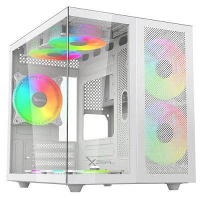 Gabinete Gamer XZeal CXi1 - Mini Torre - Micro ATX/Mini ITX - Panel Lateral - Blanco - XZGAMC1W