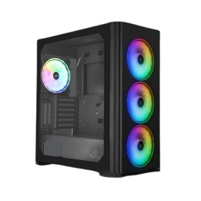 Gabinete Gamer YeYian Vector Elite - Media Torre - ATX/Micro ATX  - 4x Ventiladores - Panel Lateral - YCA-FTAT-02FA
