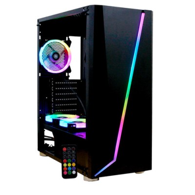 Gabinete Gamer YeYian Armageddon 2200 - Media Torre - ATX - 3x Ventiladores - Panel Lateral - RGB - YGA-68809