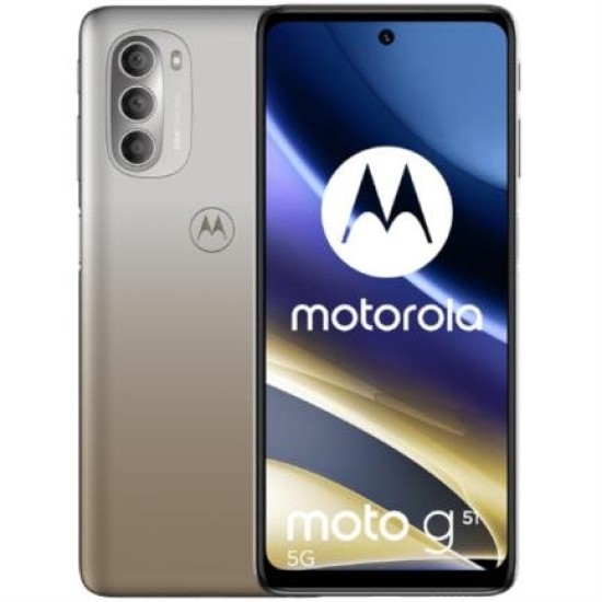 Smartphone Motorola Moto G51 5G - 6.8" - Snapdragon 480 Plus - 4GB - 128GB - Cámaras 13MP/50MP - Android - Dorado - MOTO G51-DORADO