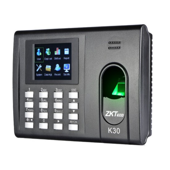 Lector Biométrico ZKTeco K30 - 2.8" - 500 Huellas - Tarjetas ID/MIFARE -TCP/IP - USB - K30