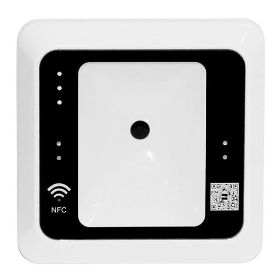 Lector de Tarjeta ZKTeco QR500 - Con Salida Wiegand - Distancia hasta 5 cm - Código QR/ MIFARE/ DESFire - Blanco - ZK-QR-500