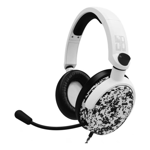 Diadema Gamer 4Gamers C6-100CAMO Alámbrica - Diseño Camuflaje Blanco