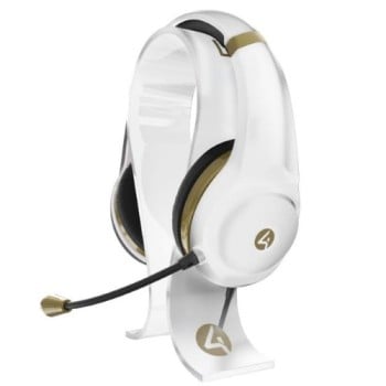 Kit Gamer 4gamers XP-GOLDR-WHT-4G - Diadema - Alámbrico - Base para Diadema - Blanco con Dorado - XP-GOLDR-WHT-4G