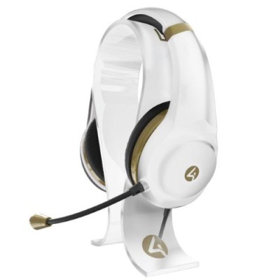 Kit Gamer 4gamers XP-GOLDR-WHT-4G - Diadema - Alámbrico - Base para Diadema - Blanco con Dorado - XP-GOLDR-WHT-4G
